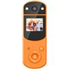 DIGNIFE Action Camera, Palmare DV. Fotocamera d'azione, fotocamera digitale Multi-functional 1080p, fotocamera azione 4K, ruota la lente selfie che ricarica la fotocamera del lettore MP3(Oranje)