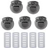 ZHOUXYFDC Serrature Per Borse 10/20 pezzi di fermagli in metallo for borse, borse a tracolla, chiusure a scatto, accessori fai da te(Black2,20pcs)
