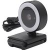 Annadue Fotocamera per Computer USB 2K UHD con Messa a Fuoco Automatica con Telecomando, Luce di Controllo della Temperatura a Tre Colori, Doppio Microfono Digitale per Videochiamate