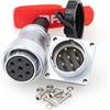 DRRI WEIPU Heavy Duty WS28 7-Pin Metal Aviation Circolare Paratia Connettore Femmina Presa Maschio per Sistemi di Controllo Industriale.
