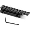 FOCUHUNTER Guida Picatinny, Adattatore per Montaggio su Rotaia Picatinny da 11 mm a Coda di Rondine da 20 mm, Guida di Prolungamento Leggera a 9 Slot, Guida in Alluminio per Sport All'aperto