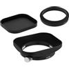 Generico Camera Accessories, Paraluce con attacco a vite quadrato universale in metallo da 43 mm compatibile con la fotocamera Leica D-LUX 8 Dlux8(BLACK)