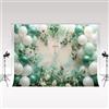 KATE Baptism Fotography Backdrop 3x3m/10x10ft Piante verdi Fiori Fiori Wall My First Communion Baby Shower Sfondo Golden Cross God Bless Decor Sfondo sfondo