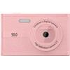 Yunseity Fotocamera Digitale Compatta per Bambini 1080P con Zoom Digitale 16X Display LCD da 2,2 Rilevamento Viso, Piccola Fotocamera Punta e Scatta per Bambini con Cordino Rosso (PINK)