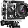 YFDGD Ultra HD Action Camera 4K/30fps WiFi 2 Pollici 170D Casco impermeabile subacqueo Registrazione video Telecamere sportive Videocamere da esterno Cattura Facilmente Momenti Mozzafiato(Pink)