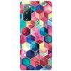 MUTOUREN Cover per Samsung Galaxy S20 FE 4G/5G Custodia in Silicone TPU Trasparenti Ultra Sottile Antigraffio Antiurto Protettivo Case con Pellicola Proteggi Schermo, Esagono Colorato