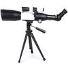 Generic Telescopio astronomico rifrattivo monoculare portatile, telescopio per ricerca spaziale per astronomia paesaggistica con treppiede per 360°; Regolazione Per iniziare Ricerca sul cielo stellato