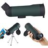 WANWEN Telescopio monoculare 20X50 con Cinturino da Viaggio per Adulti Bambini, cannocchiale monoculare Leggero Portatile ad Alta Potenza HD Compatto con Trasparente per Birdwatching Caccia Escursionismo