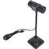 Plyisty Fotocamera Web USB con Microfono, Fotocamera Web con Messa a Fuoco Automatica Grandangolare 2K, Regolazione Visiva a 360°, Fotocamera per Computer Web Full HD Desktop per Laptop