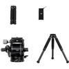 GKYQVE Treppiede da viaggio a installazione rapida con testa panoramica multidirezionale e gambe anti vibrazione TC20 TH10 TC20R per creatori Pan Tilt Head Tripod