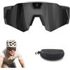 Dujuanus 4K HD Baseball Glasses with Camera, Occhiali da Sole Sport Mini Telecamera, Action Camera Per Escursionismo, Equitazione Attività All'aperto Registrazione (Black-A,16GB)