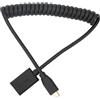 dsheng Interfaccia Multimediale Cavo a Molla Femmina, OD4.0 1.2m Design a Spirale a Spirale Cavo a Spirale Multimediale HD Alta velocità di Trasmissione 8K60Hz per Tablet PC (Testa