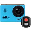 DIGNIFE Action Camera, Ultra HD 4K. Telecamera di azione del telecomando del telecomando del telecomando della fotocamera di azione DV DVR 170D 30m Vai a Waterproof Pro Mini Casmet Camera(Blauw)