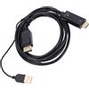 Sunydog Cavo DisplayPort HD 3840x2160P, Placcato Oro 24K, Lunghezza 1,8 M, Plug and Play, Lunga Durata, Adatto a Vari Display, Cavo da HD a DisplayPort per Immagini Nitide, Ea