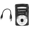 LUMBO KIKYO Videocamera Digitale, Mini videocamera da Esterno 2MP 720P 30FPS Zoom 16X HD 32G Videocamera Digitale per la Registrazione di Video(Black)