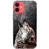 MUTOUREN Cover per iPhone 12 Mini Custodia in Silicone TPU Trasparenti Ultra Sottile Antigraffio Antiurto Protettivo Case con Pellicola Proteggi Schermo, Lupo 01