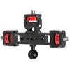 Qcbuegof Supporto regolabile triplo supporto in alluminio 1/4 pollici per Action Camera Phone LED Tripod Live Stream Selfie Stick Professionale Fotografia Equipaggiamento Stand Stand