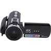 Tbest Videocamera 4K Registratore Digitale 64MP HD Zoom 28X Messa a Fuoco Automatica Schermo con Rotazione da 3 Pollici Luce a LED Viaggi Ed Eventi Sportivi