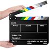 Sxhlseller Ciak in Pellicola Acrilica, Ciak Magnetico Cancellabile a Secco con Strisce di Calibrazione del Colore, Assicella da Regista Professionale da 11,8x9,5 Pollici per Decorazioni per (BLACK)