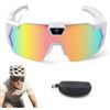 Dujuanus 4K HD Baseball Glasses with Camera, Occhiali da Sole Sport Mini Telecamera, Action Camera Per Escursionismo, Equitazione Attività All'aperto Registrazione (Colorful-A,64GB)