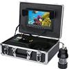 SHEHUALI Telecamera Subacquea, Schermo a colori da 9 pollici DVR. Registratore 20m 50m 100m 100m Videocamera da pesca subacquea Finder 22 LE. Telecamera rotante DS a 360 gradi ,Fishfinder(White LEDs 50M cable)