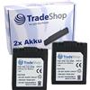Trade-Shop 2 X Fotocamera ad alte prestazioni Li-Ion batteria per Panasonic Lumix DMC-FZ35 fz38 K DMC FZ50EB K DMC FZ50EB-K DMC FZ50EE S DMC FZ50EE S DMC FZ50EF Lumix fz50egm DMC-FZ50 K-FZ7BB DMC FZ50S DMC FZ7BS