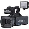DIGNIFE Videocamera, 18X Zoom 4K Camcorder Fotocamera digitale for fotografia Live Streaming Schermo da 4 pollici Webcam Videocamera da 64 MP Registratore(32G SD Card,With Light)