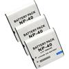 TYRLBDXS Batteria agli ioni di litio for fotocamera, 3,7 V/1500 mAh, compatibile con Casio NP-40 CNP-40 NP-40DBA NP-40DCA(3PC)
