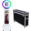 PAAFNN Photo Booth portatile compatibile con iPad, con luce ad anello RGB e controllo app per live streaming/trucco/video YouTube/TikTok e qualsiasi evento (bianco D (LCD), Photo Booth Machine)