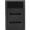 Dpofirs Caricabatterie Rapido per Fotocamera a 2 Slot con Schermo LCD, Porta di Tipo C per Caricabatterie da Viaggio per Batterie NB da 11 Litri