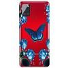 MUTOUREN Cover per Samsung Galaxy A21S Custodia in Silicone TPU Trasparenti Ultra Sottile Antigraffio Antiurto Protettivo Case con Pellicola Proteggi Schermo, Bella Farfalla