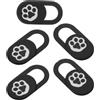 Ipetboom Copri Webcam Ultrasottile 5 Pezzi, Copertura per Telecamera Privacy per Smartphone Laptop Tablet, Adesivo Riutilizzabile Meccanismo di Scorrimento Antigraffio per