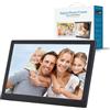 POADGBCN Cornice multimediale digitale ultrasottile Lettore di musica elettronica HD film Promozione for negozi di home office(Black,12inchs)