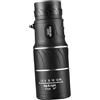 TEHAUX Cannocchiale Monoculare Potente 16x52mm in Plastica Nero, Luminoso e Chiaro per Concerti e Arrampicate, Telescopio Portatile per Visione in Condizioni di Scarsa Illuminazione