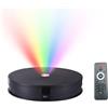 Andoer Display rotante motorizzato da 25 cm con luce RGB e capacità di carico di 10 kg per la visualizzazione di prodotti dal vivo fotografia. Ruota a 360° con telecomando. (Nero)