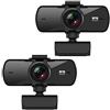 SEVEQIS Webcam 2K Full HD 1080P Web Camera Messa a fuoco automatica con microfono USB Web Cam for PC Computer portatile Webcamera desktop(2PCS)