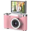 LYEAA Fotocamera digitale compatta 4K da 48 MP con zoom 8X e schermo flip a 180°, perfetta per adolescenti e principianti