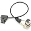 Wnmzxc D-tap maschio a XLR, 4 pin XLR a D rubinetto per tvl~gic/pana~onic/S ~ NY monitor cavo di alimentazione, cavo di alimentazione (cavo spina a gomito, 80 cm)