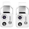 WUIJHIKC Nanozoom 200x Magnification, Nanozoom Cell Phone Lens, Nano Zoom 200x, Nanozoom X200 Camera, Phone Microscope, 200x Phone Mini Pocket Microscope with LED Light/Universal Clip (2 Pcs without CPL,White)