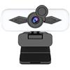 Oxxggkao Webcam aziendale widescreen con microfono integrato + luce di riempimento Autofocus Free Drive Full High Definition Web Computer Camera esterna Computer Camera Zoom Stand Zoom Illuminazione Stand