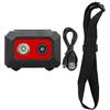 Qinlorgo Videocamera sportiva DV, temperatura di lavoro 10-50 ?C montata sulla testa Videocamera sportiva portatile, mini giochi da corsa per la corsa a casa Sport all'aria(Black red)