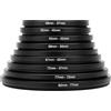 ZYKEJJDDAK Set di 9 filtri per obiettivo della fotocamera, con anelli adattatori polarizzanti per fotocamera DSLR DSLR 82-37 mm