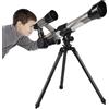 Generico Telescopio Astronomico - ABS 43x31x41 cm | per bambini, telescopio astronomico paesaggistico con treppiede, esperimento scientifico, giocattolo educativo, 20-40X, apertura 50MM | Regalo per bambini
