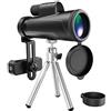 Generic Binocolo ad alta potenza, telescopio monoculare 12x50, monocolo portatile impermeabile IPX7 con lente prisma BAK4 con adattatore smartphone e treppiede adulti e bambini birdwatching