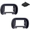 PCTC Mirino Eyecup Eye Cup FDA-EP19 per Sony Alpha A7R V A7RV A7R5 A7 IV A7M4 A7IV A1 e A7S III A7SIII A7S3 ILCE-7SM3, PCTC sostituisce Sony FDA-EP19 Eyecup & Hot Shoe Cover (2+1 pezzi)