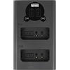 Newell Caricabatterie doppio DL-USB-C per LP-E10
