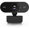 Jinpei Webcam 2K QHD con microfono, webcam per computer, Plug and Play, per Zoom/Skype/Team, conferenze e videochiamate JW-01B-2K