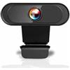 TIEOAXFT Webcam for PC Full HD 1080P con microfono, treppiede, for USB Desktop e Laptop, webcam for streaming live for videochiamate, unità libera