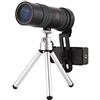 Generic Binocolo ad alta potenza, telescopio monoculare 8X24 monocolo ad alta definizione ad alta potenza con supporto smartphone prisma BAK4 impermeabile osservare la fauna selvatica caccia agli uccelli cam