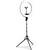 Mediawave Store - Lampada ad Anello lLce LED 35 cm Faro Selfie con Treppiedi 187158 e Potenziometro, Lampada luce con Asta regolabile, Flash Macro Ring Light